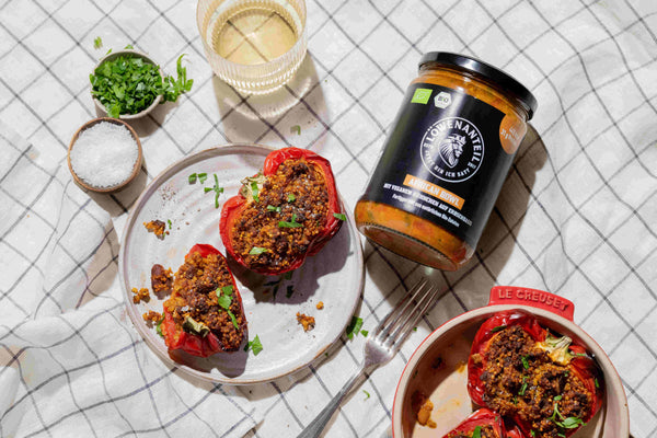 Geröstete Paprika gefüllt mit Quinoa-African Bowl - Löwenanteil